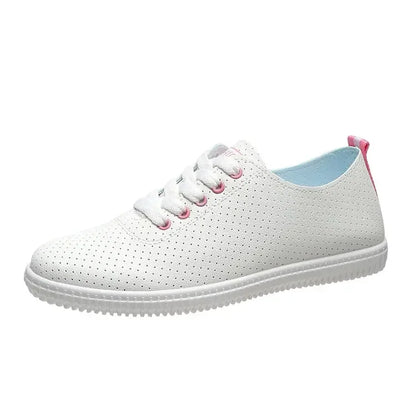 Women's Vulcanized Shoes Breathable Comfortable Hole Outdoor Sports Shoes Summer Running Shoes Fashion Board Shoes Thick Sole
