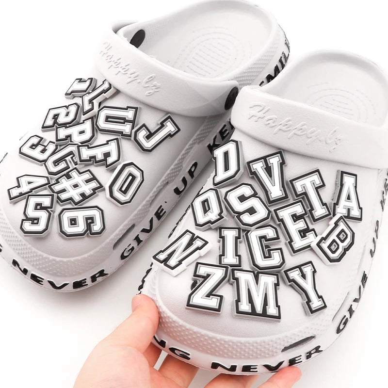 1 PCS Letter Charms for Clog Sandals Shoe Decoration 0-9# Number Alphabet ABC-Z Characters DIY Shoes Pins for Boy Girl Men Women