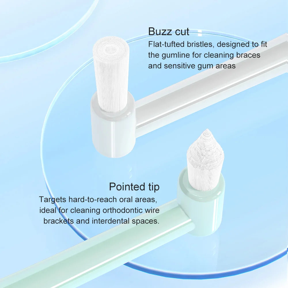 Super Deer 1PC High-density Bristle Tooth Brush for Braces Pointed And Flat Head Toothbrush Dental Cleaning Orthodontic Supplies