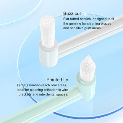 Super Deer 1PC High-density Bristle Tooth Brush for Braces Pointed And Flat Head Toothbrush Dental Cleaning Orthodontic Supplies