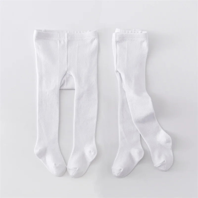 1/2Pcs Baby Girls Tights Spring Daily Knitted Stockings Cotton Soft Newborn Leggings Casual White Black Pantyhose For 0-2 Years