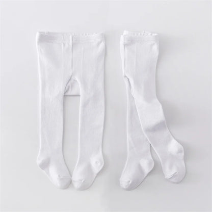 1/2Pcs Baby Girls Tights Spring Daily Knitted Stockings Cotton Soft Newborn Leggings Casual White Black Pantyhose For 0-2 Years