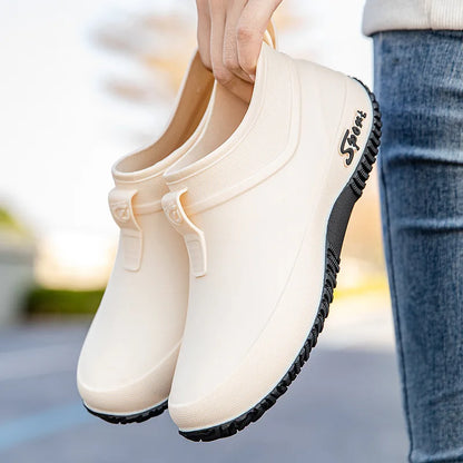 Leisure Thick Soled Waterproof Outdoor Wear-resistant Women's Short Tube Water Shoes Daily Casual Rain Boots 2026 New