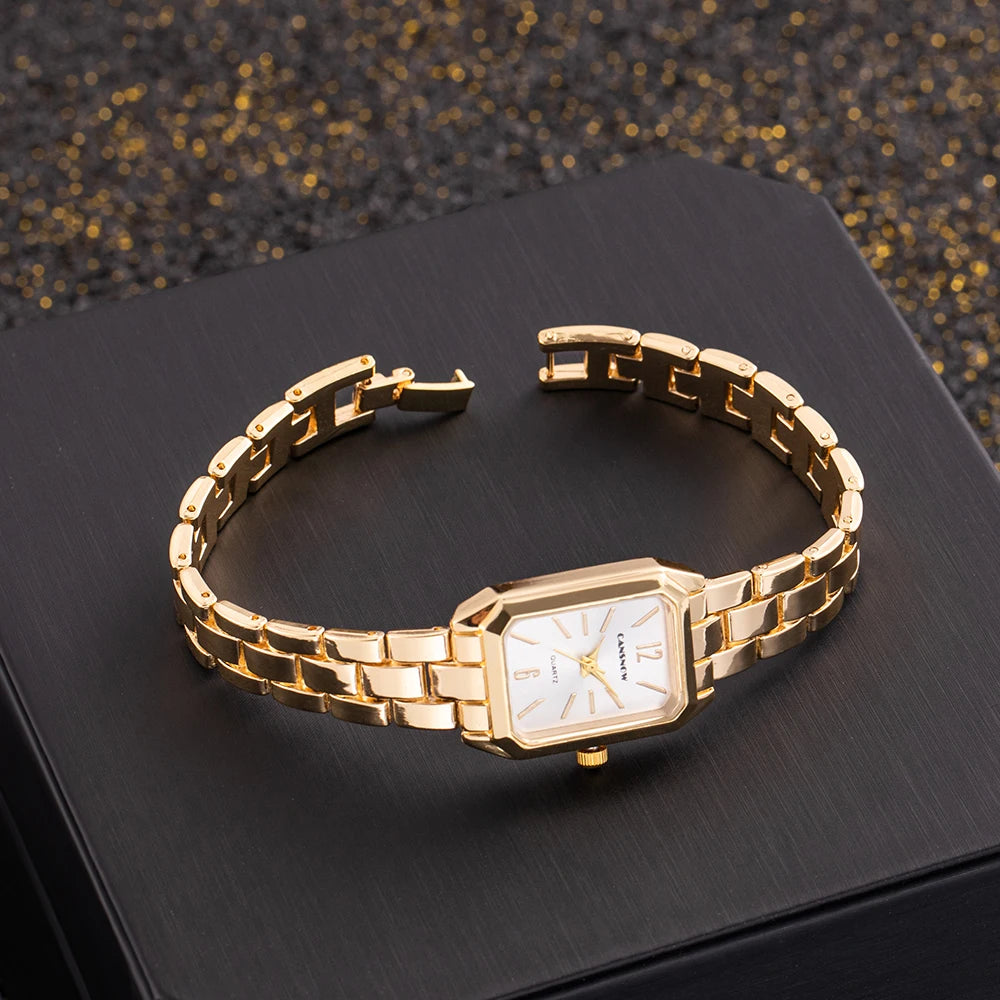 2026 Top Brand Women Watch Simple Luxury Alloy Strap Quartz Wristwatch Woman Fashion Elegant Square Ladies Watches Reloj Mujer