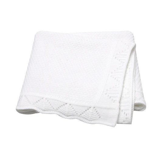 100*80cm Knitted Baby Blankets Breathable Lightweight Newborn Swaddle Receiving Quilt for Infant Boys Girls Toddler Throwing Mat