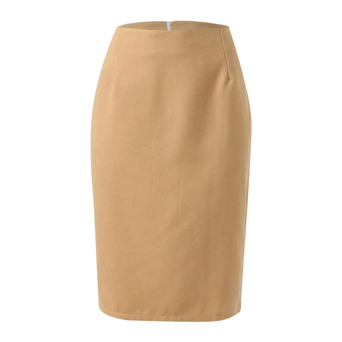 2025 Autumn and Winter Women's Plaid Hip Skirt Zipper Slim Wool Blend Fashion Office Pencil Skirts Midi Skirt