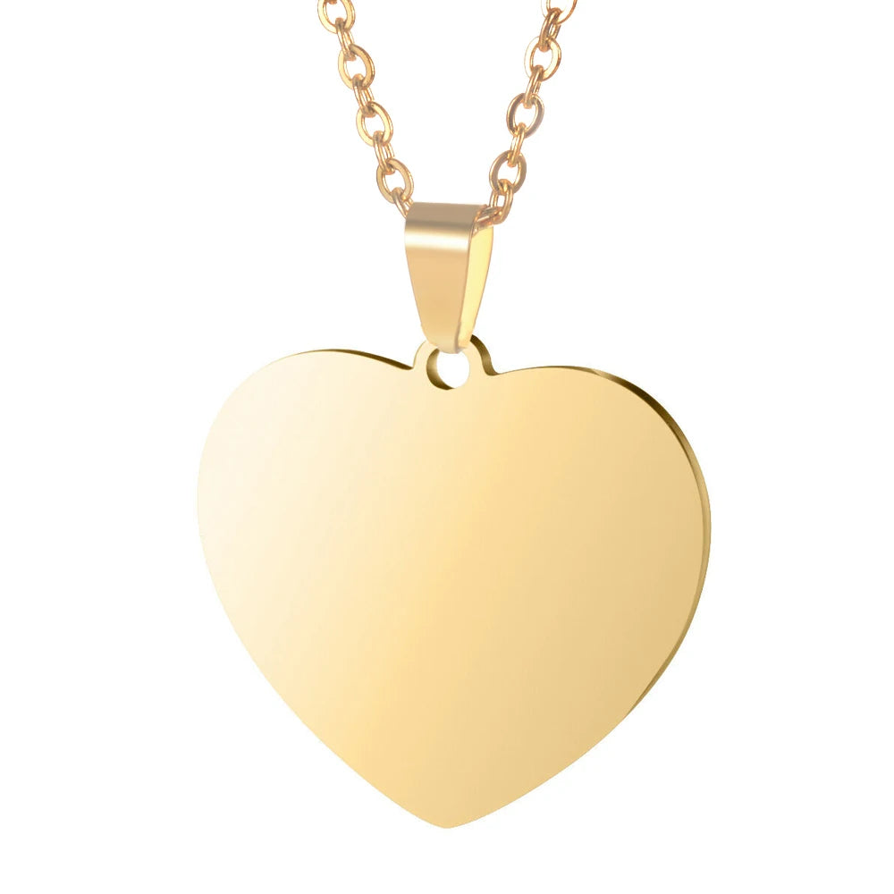 Custom Photo Necklace for Women Heart Stainless Steel Pendant Personalized Engraved Picture Photos Name Lovers Christmas Gifts