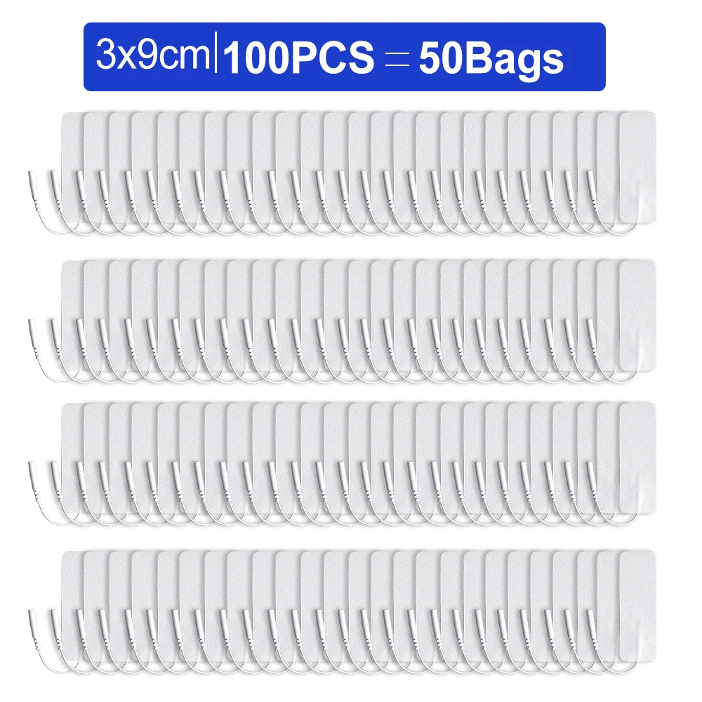 Electrodes Pads 5x9cm 5x5cm Non-woven Fabric Self Adhesive Replacement Massage Patch for Muscle Electrostimulator Massager