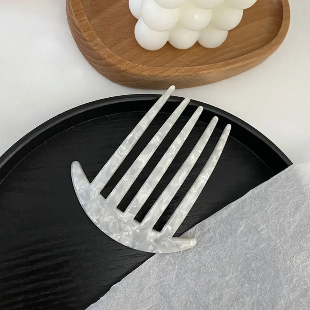 Wide Teeth Acetate Hair Combs Anti-static Traveling Colorful Hairdressing Comb 6 Teeth Fashion Massage Hair Brush Girls Gifts
