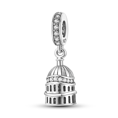 925 Sterling Silver Famous Buildings Charms Bead Milan Cathedral Colosseum Eiffel Tower Dangle Fit Original Bracelet DIY Jewelry