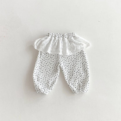 Autumn baby Girls' Leggings, Korean-Style Infant and Toddler Long Pants, 0-3 Years Old Children's Clothing, Outerwear Floral Cur