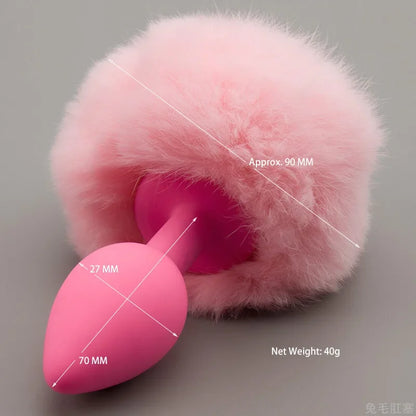 Multicolor Bunny Tail Butt Plug Soft Silicone Anal Plug Indeed Explore Ass Stimulate Roleplay Cosplay Props for Women Men Adults