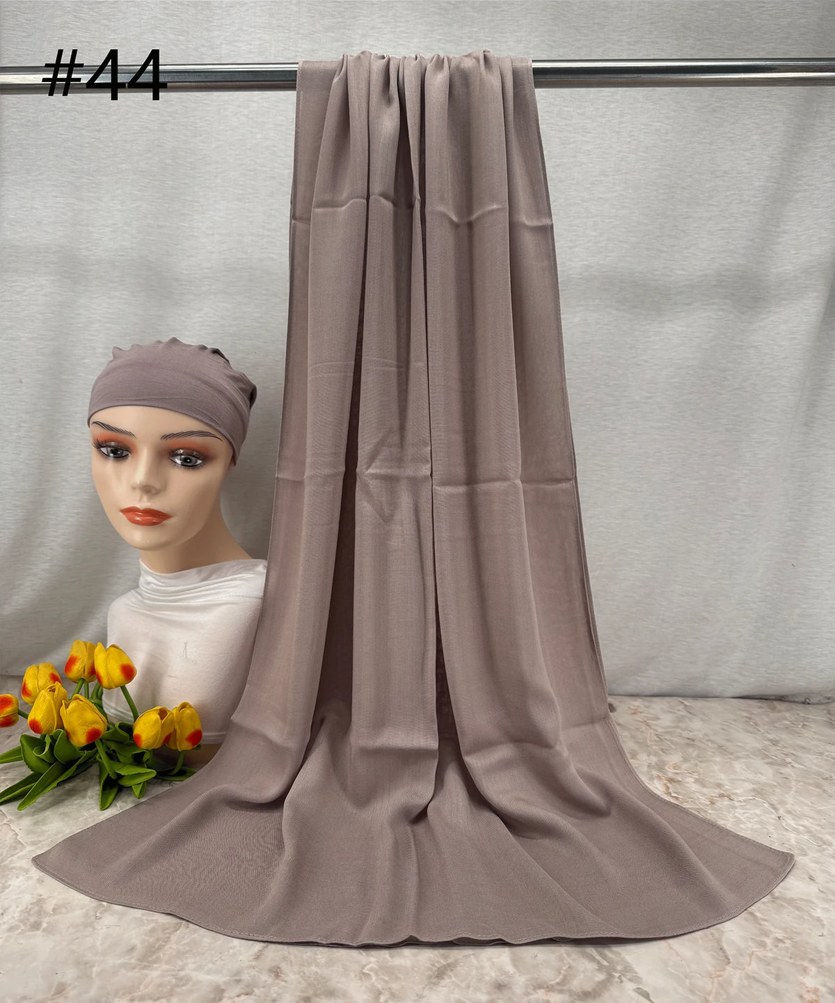 110colors Modal Hijab with Modal Undercap Set Basic Stretchy Pullover Headscarf Thin Breathable Sunscreen Head Wrap Hijabs Scarf