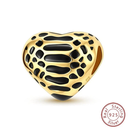 Hot Sales 925 Sterling Silver Golden Series Charms Leopard Little Bear Starfish Bow Bead Fit Original Bracelet DIY Women Jewelry
