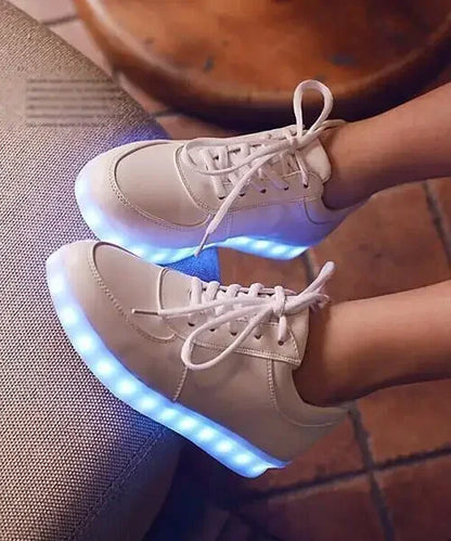 Maogu 2026 Adult Unisex Womens Mens Kid Luminous Sneakers Glowing USB Charge Boys LED Colorful Light-up Shoes Girls Footwear