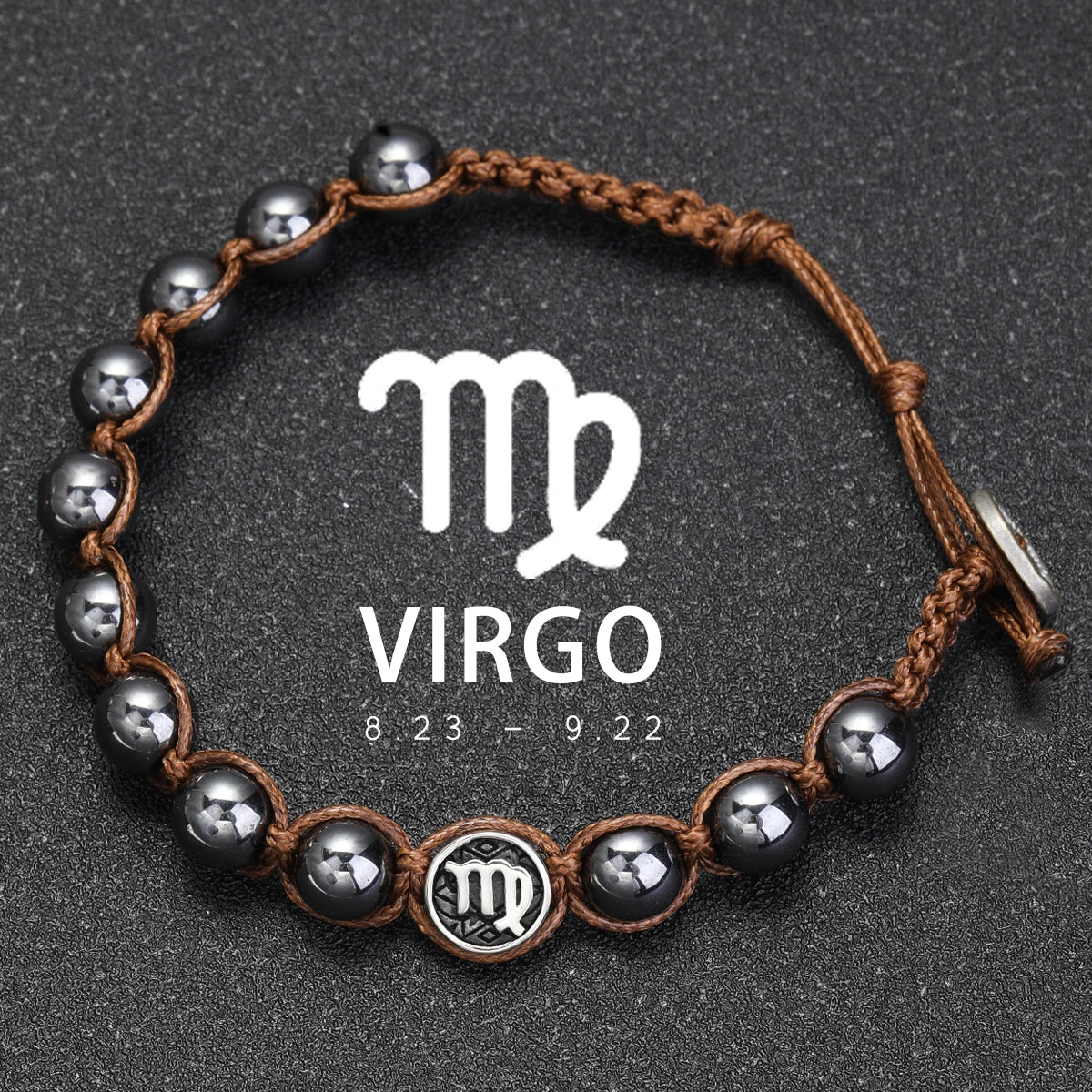 Hand Knitted 12 Zodiac Bracelets Hematite Stainless Steel Leo Libra Bracelet Couples Friendship Gifts Bracelets Jewelry