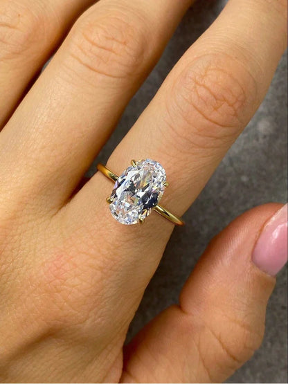 925 Sterling Silver Luxury Shiny 1-8CT Zircon Engagement Ring Wedding Band For Women Promise Eternity Ring Fine Jewelry Gift
