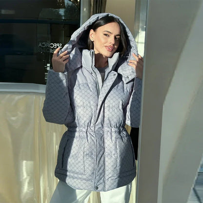 Women's Hooded Zip-Front Padded Jacket