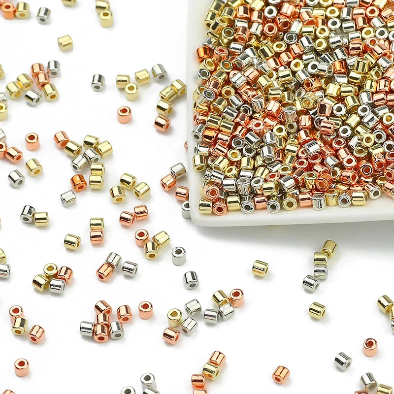 100-400pcs Gold Color Beads 4mm 6mm CCB Cube Crown Heart Pendant Star Spacer Loose Beads for Love Jewelry Making Bracelets DIY S