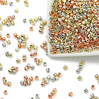 100-400pcs Gold Color Beads 4mm 6mm CCB Cube Crown Heart Pendant Star Spacer Loose Beads for Love Jewelry Making Bracelets DIY S