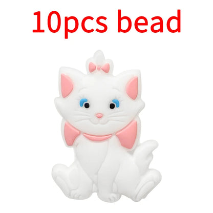 10pcs Silicone Cartoon Bead Baby Pacifier Bead Pacifier Chain Accessories Ornaments