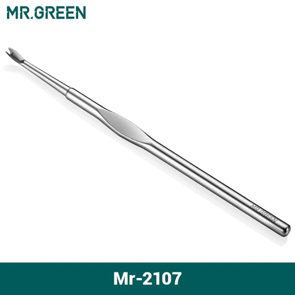 MR.GREEN Cuticle Pusher Dead Skin Pusher  Stainless Steel Nail Art Manicure Tools Nail Polish Peeler Scraper