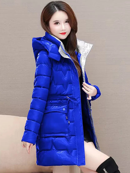 Women's Clothing 2023 New Middle-Aged Winter Down Cotton Jacket Parka Hooded Thicken Warm Coat Female Loose Overcoat Ladies Tops