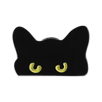 31 Types Cartoon Punk Black Peeping Cat Brooch Enamel Pins Cute Cat Reading Book Brooches Bag Lapel Badge Jewelry Gifts Friends