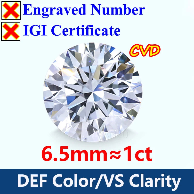 GH Color Oval HPHT Lab Grown Diamond No IGI Certificate 3EX DEF Color VS Clarity Pear CVD Lab Grown Diamond Gems