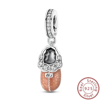 Original 925 Sterling Silver Charms Beads Winter Snowflake Snowman Igloo Penguin Pendant Fit Bracelet Charms Women Jewelry Gift