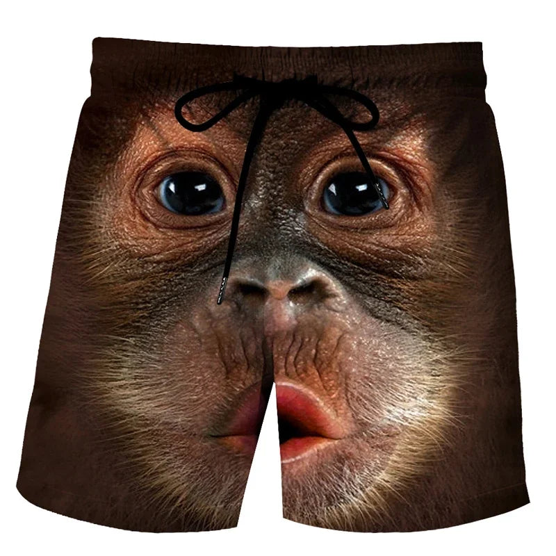 Fun Animal Pig 3D Print Sports Quick-Dry Breathable Men Shorts Outdoor Street Vacation Beach Leisure Parent-child Clothing Pants