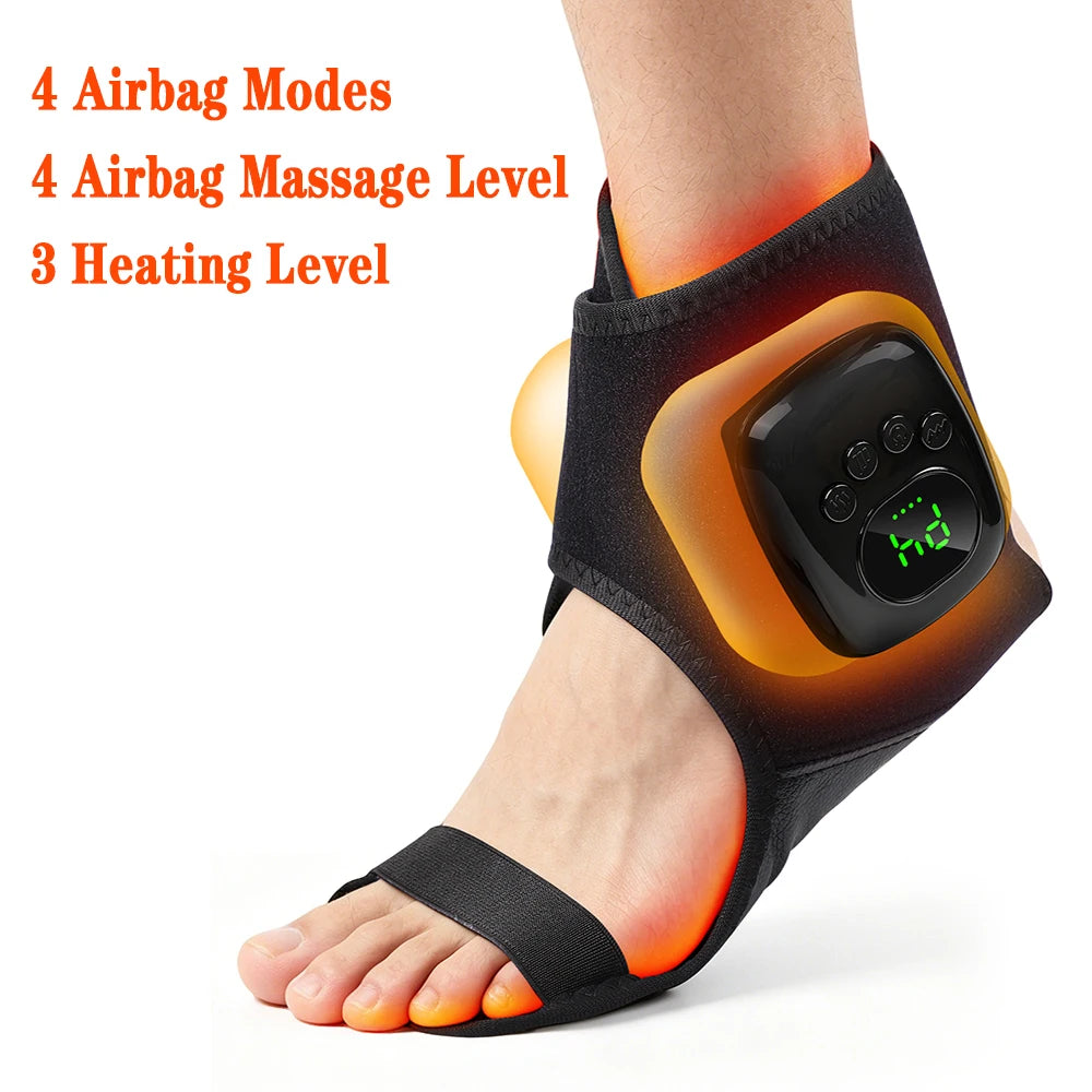 New Wireless Air Pressure Foot Massager,Electric Heating Ankle Massage,Airbag Compression,Ankle Joint Sole Muscle Relax Care