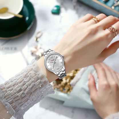 CURREN Women Watches Luxury Fashion Quartz Ladies WristWatch Stainless Steel Waterproof Girls Clock Gift Relogio Feminino