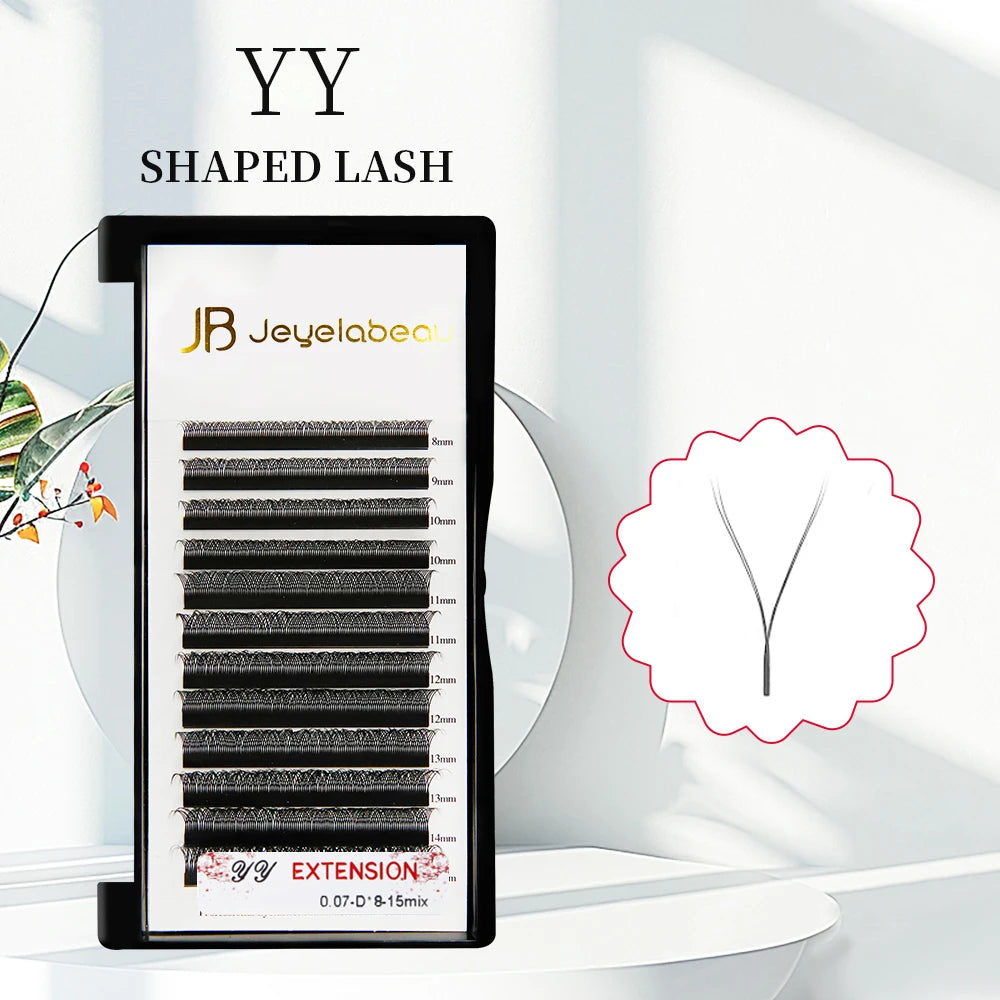 JB Jeyelabeau W Shape Eyelashes Extensions YY Shaped Eyelash Extension 3D 4D 5D 6D 8D Premade Fans Auto Flowering Russian Lashes