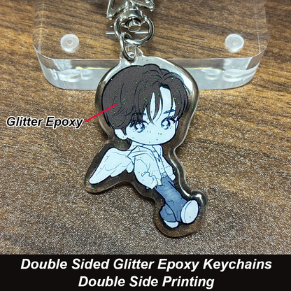 Personalized Acrylic Keychain Charm Logo Keychain DIY Photo Transparent Printing Design Anime Custom Acrylic Keychains
