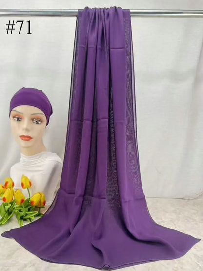 110colors Modal Hijab with Modal Undercap Set Basic Stretchy Pullover Headscarf Thin Breathable Sunscreen Head Wrap Hijabs Scarf