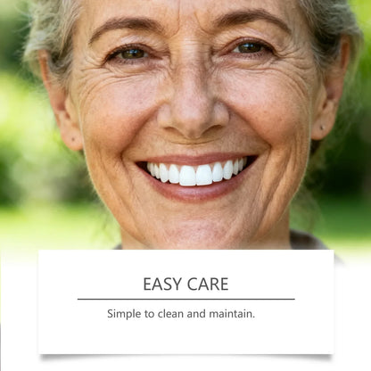 Dentures Full Set Natural Upper Lower Silicone Denture Braces For Men Women Instant Confident Fake Teeth Oral Hygiene Care Tool