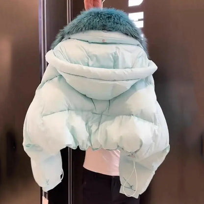 Women's Textured-Collar Padded Jacket