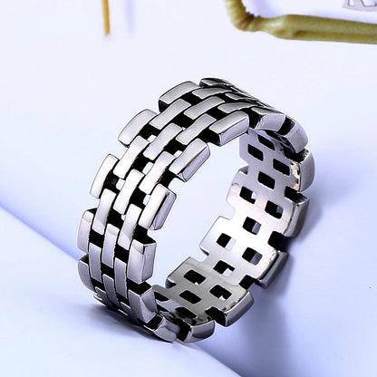 Fashion 316L Stainless Steel Simple Rings For Men Women Punk Hip Hop Square Band Flat Top Signet Ring Charm Party Jewelry Gifts