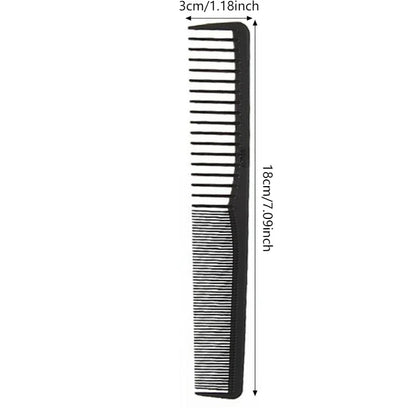 1/3/6/12/24pcs Fine Cutting Wide Tooth Hair Barber Carbon Fiber Salon Hairdressing Comb Heat Resistant Styling Grooming Comb