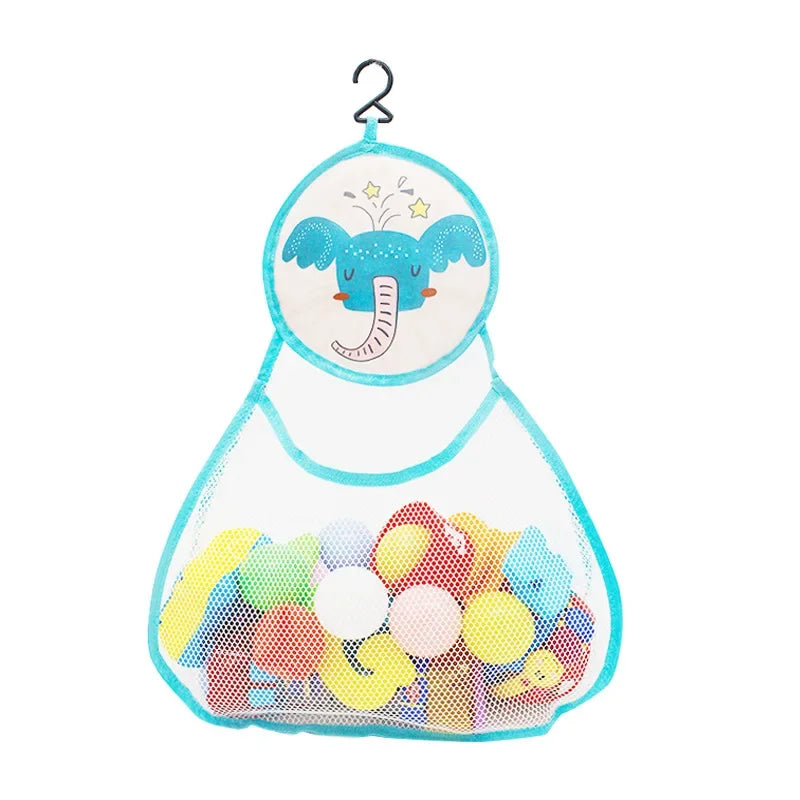 Baby Shower Bath Toys White Baby Kids Toy Storage Mesh with Strong Suction Cups Toy Bag Net Bathroom Organizer for Kids Toddlers
