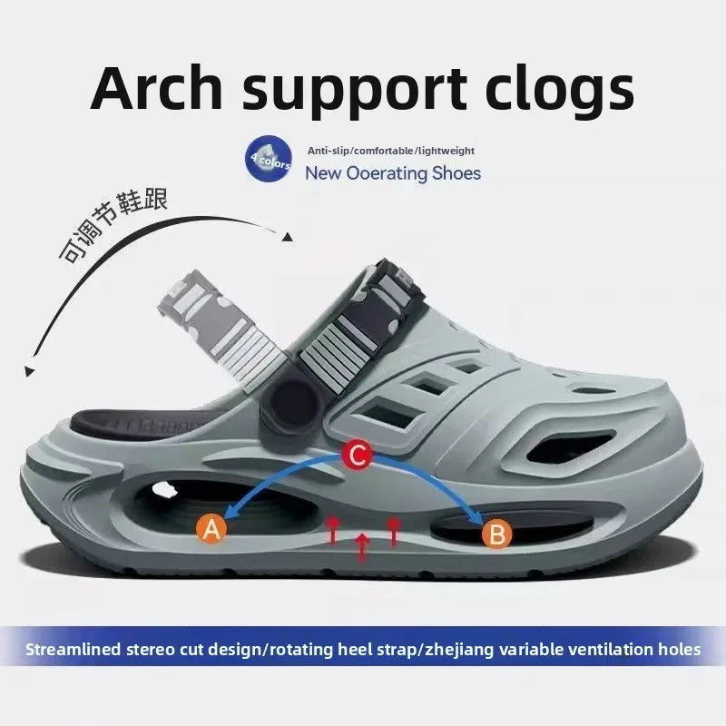 Men's Summer Sport Slippers Anti-slip Leisure Sandals Soft Bottom Outdoor Beach Shoes Breathable Comfortable Thick Bottom Sandal