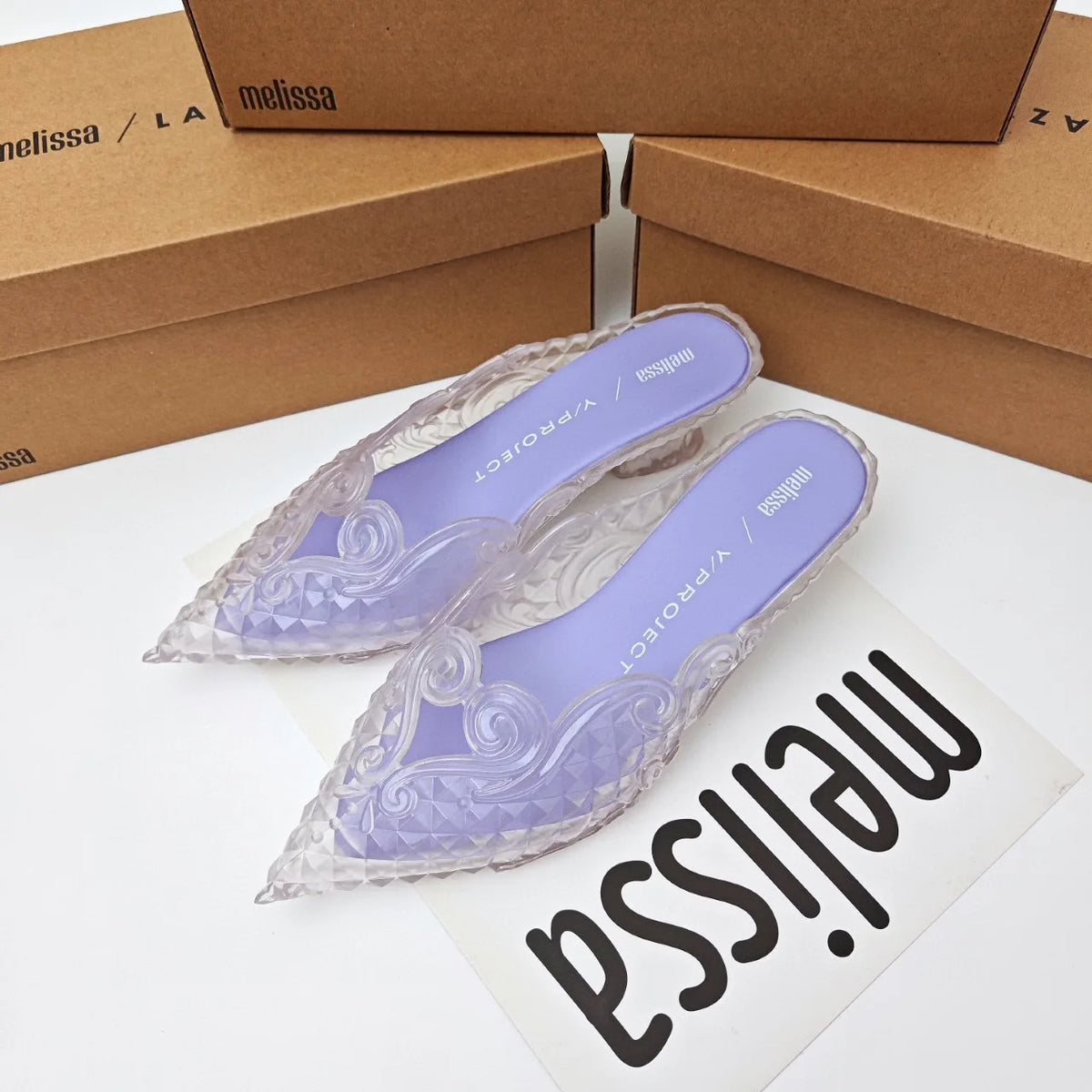 Women's Pointed-Toe Flat Mules in Decorative Styles
