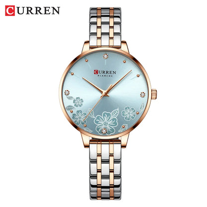 CURREN 9068 Fashion Women Watches Stainless Steel Strap Ultra Thin Quartz Watch Woman Romantic Clock Women Watches Montre Femme