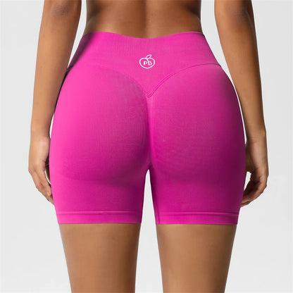 Women Bum Three Waist Sections Sports Shaping Shorts Seamless Sports Shorts For Women Cycling Jogging Fitness High Waist Push Up