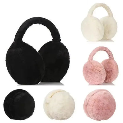 1/2/4pcs Solid Soft Plush Ear Keep Warmer Winter Earmuffs For Women Men Fashion Outdoor Earflap Protection Ear-Muffs Ear Cover