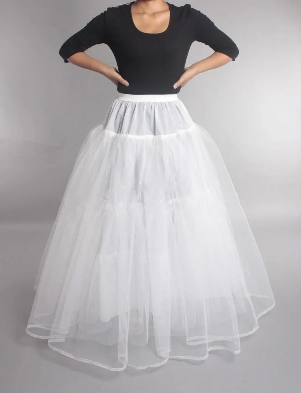 High Quality 6 Hoops Wedding Petticoat Crinoline Slip Bridal Underskirt Puffy In Stock Customized