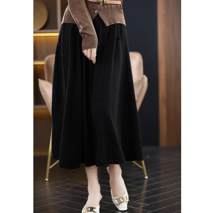 Autumn And Winter 100 Pure Wool Skirt Female High Waist A Word Hip Fishtail Skirt In The Long Slim Knitted Wool Skirt