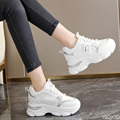 Women's Lace-Up Chunky-Sole Casual Sneakers