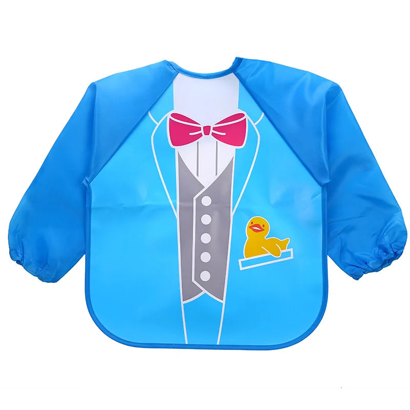0-4 Years Baby Bibs Waterproof Kid Eating Clothing Children's Long Sleeves Feeding Smock Bib Baby Apron Bandana Bibs Clothes